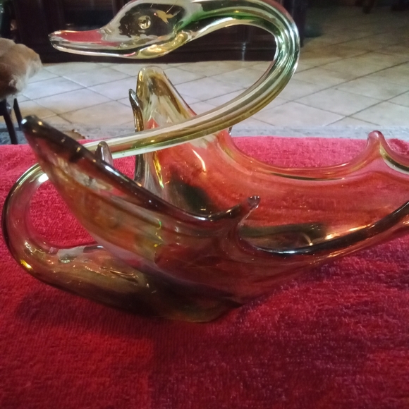 Today only!!!vintage sooner glass swan - Picture 4 of 9